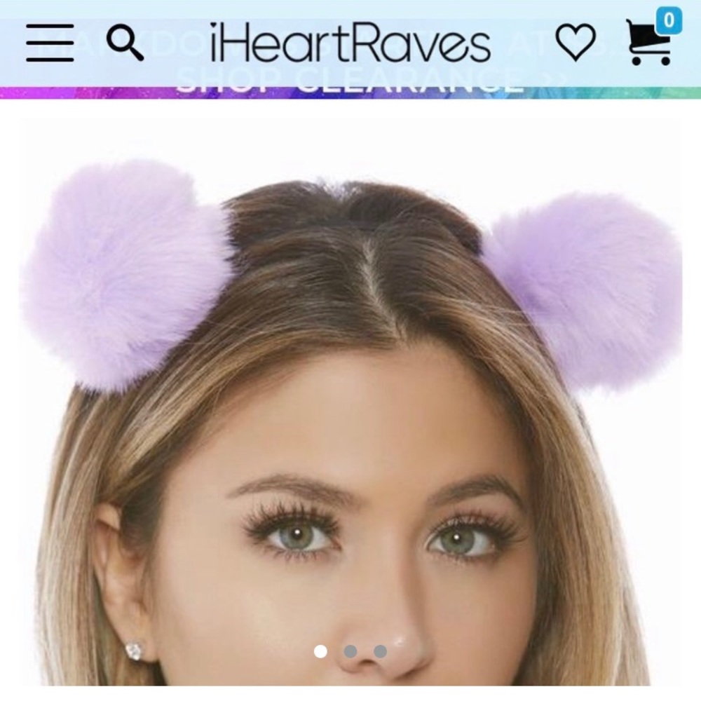 Purple puff ball Headpiece